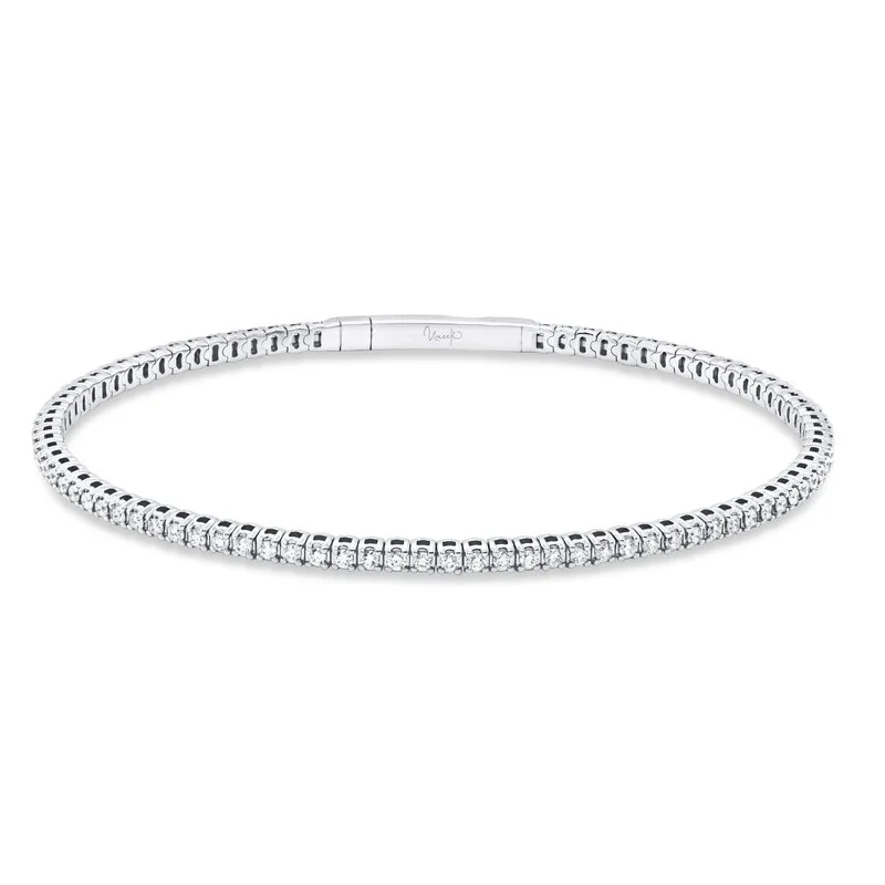 antique filigree wedding band Diamond Flexable Bangle Bracelet