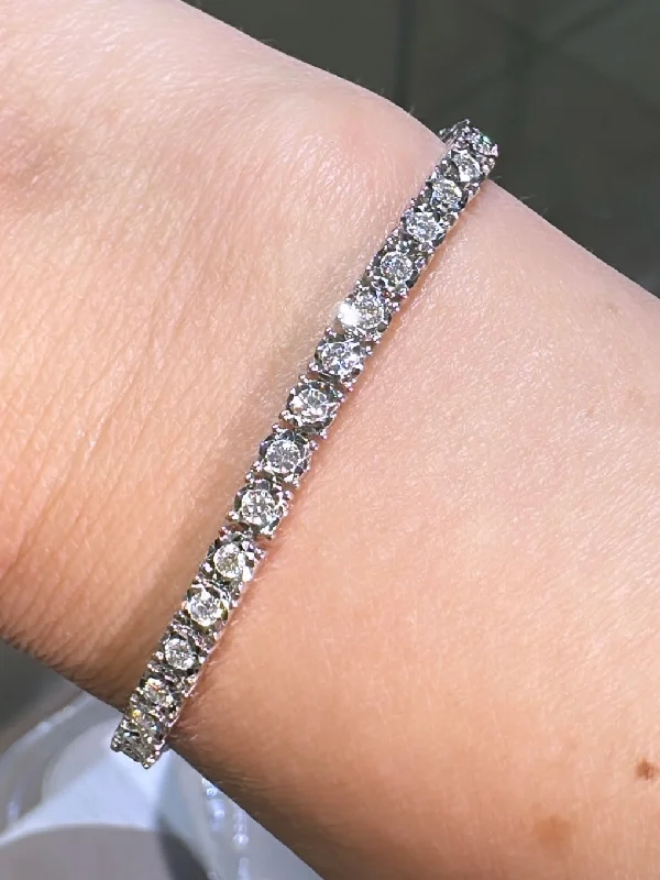 men’s silver ring with onyx 1.79ct t.w. Diamond Riviera Line Tennis Bracelet