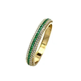 vintage platinum wedding band EMERALD AND DIAMOND BANGLE BRACELET