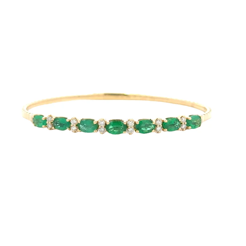 large statement turquoise ring Emerald and Diamond Bangle