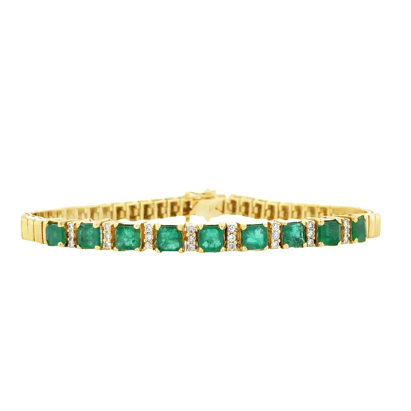 aquamarine and diamond wedding ring Emerald and Diamond Bracelet