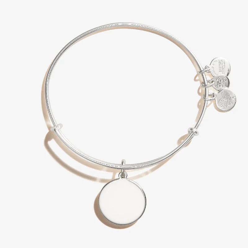 minimalist crystal quartz ring Circle Charm Bangle