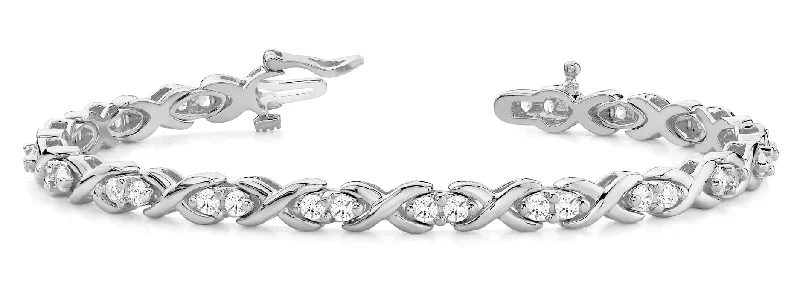 handcrafted braided silver bracelet Fashion Diamond Bracelet