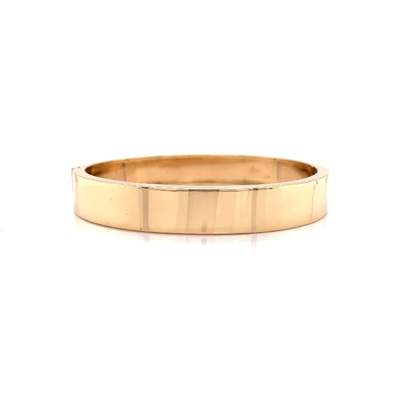 geometric diamond earrings gold FLAT BANGLE BRACELET