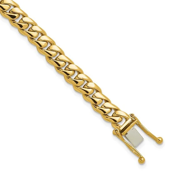 14K Yellow Curb Bracelet Size 8