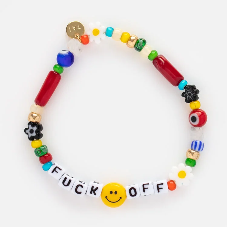 Handmade Beaded Eff Off Bracelet