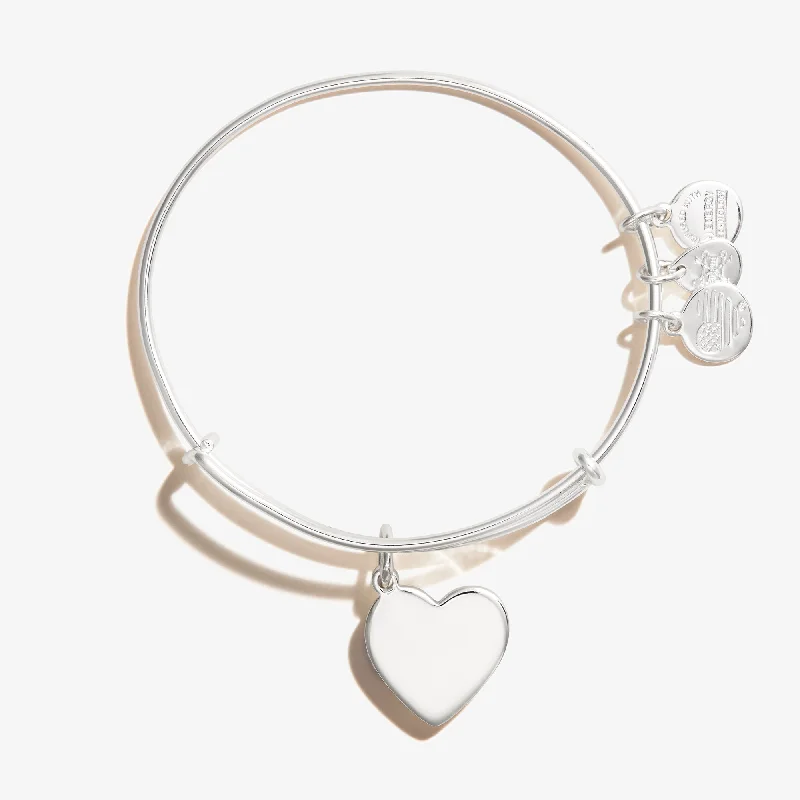 unique gemstone cocktail ring Heart Charm Bangle