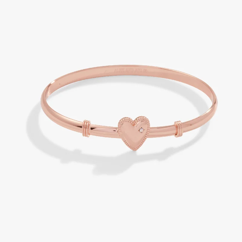 minimalist gold square earrings Heart Clip Bangle Bracelet