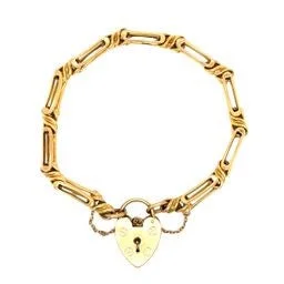 white gold infinity ring HEART LOCK BRACELET