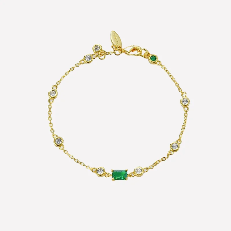 Josette Green Crystal Bracelet