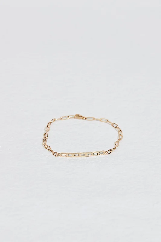 vintage diamond brooch pin JP BAGUETTE DIAMOND CABLE CHAIN BRACELET