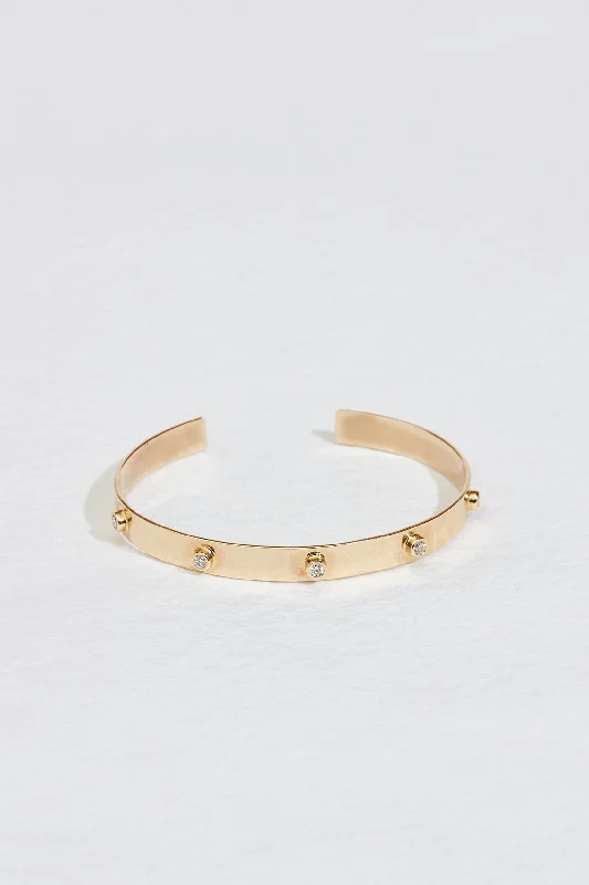 minimalist disc pendant necklace JP DIAMOND STUDDED CUFF