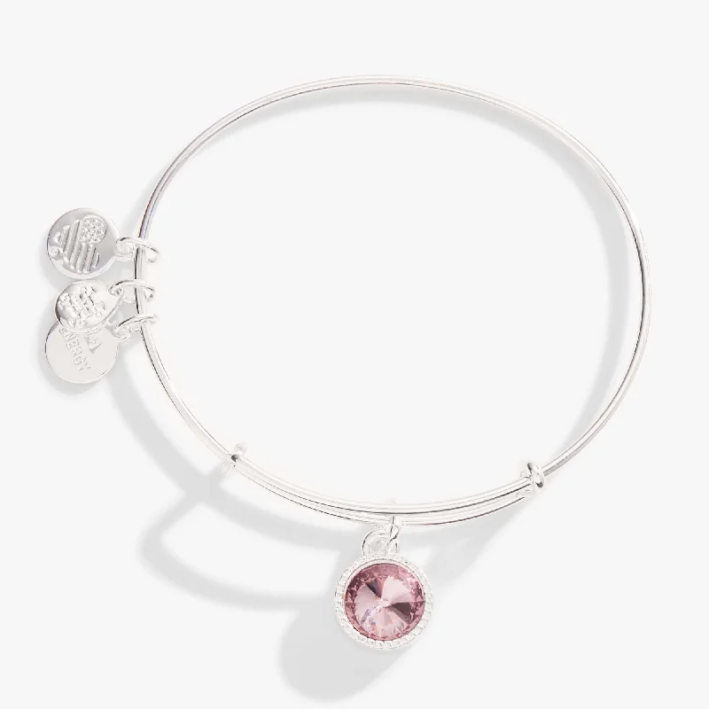 real tourmaline birthstone ring June Birthstone Charm Bangle, Light Amethyst
