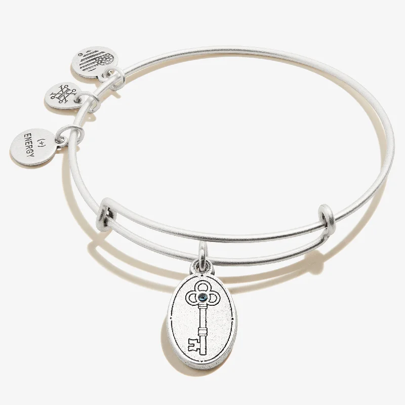 boho pearl charm bracelet Key to Wisdom Charm Bangle