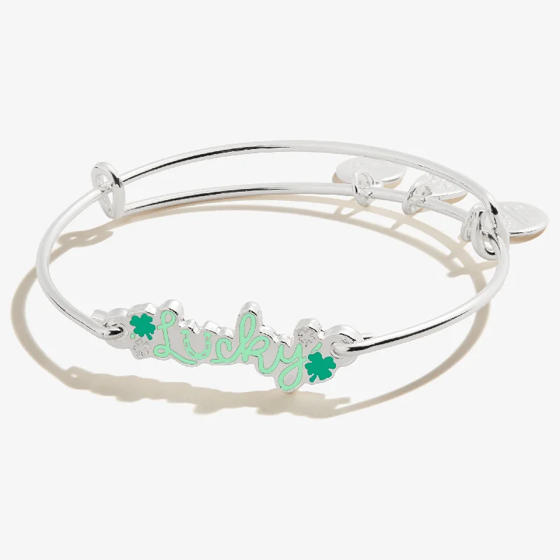 infinity couple’s ring matching set 'Lucky' Inline Bangle Bracelet