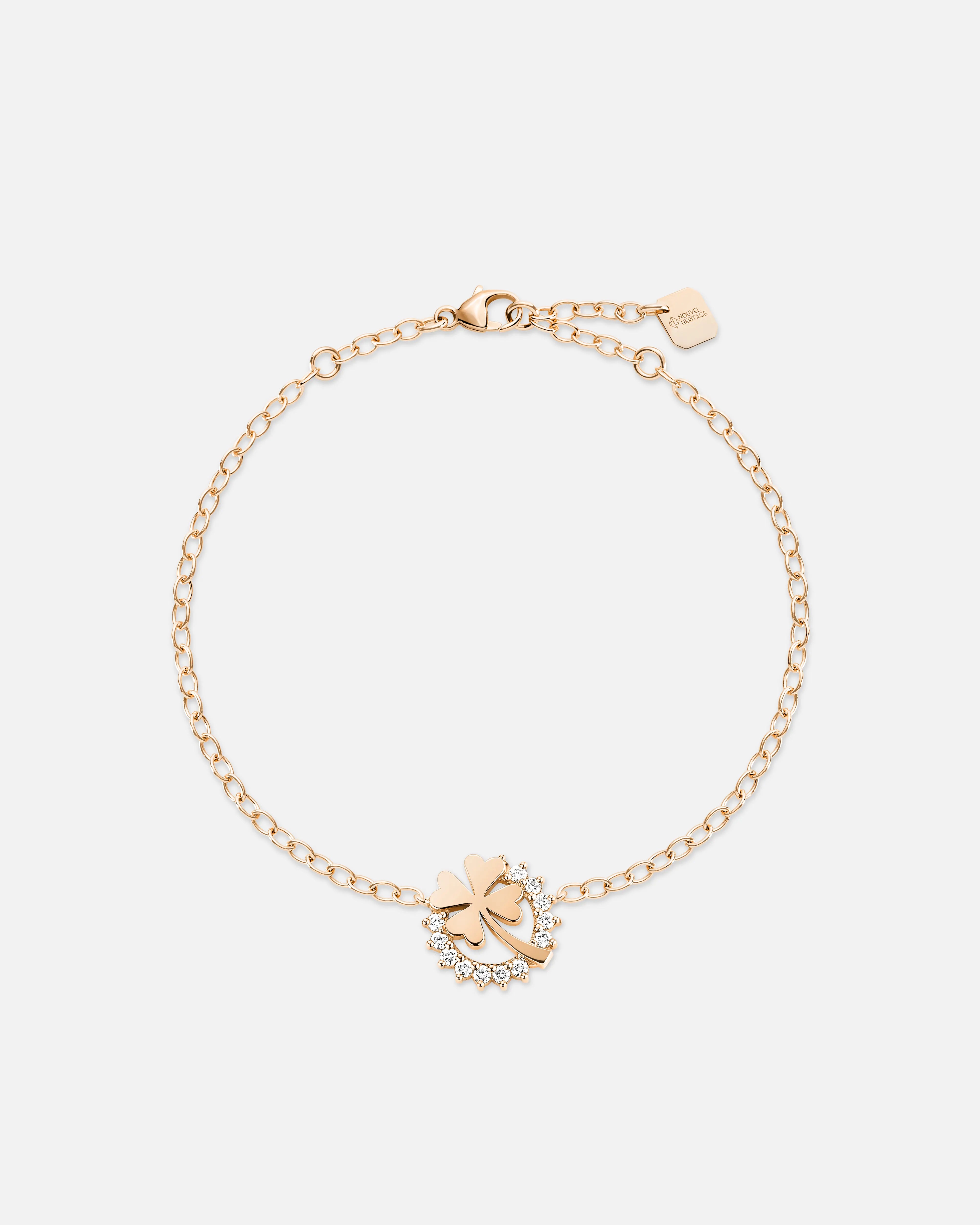 rose quartz bracelet healing Medium Luck Bracelet in Rose Gold