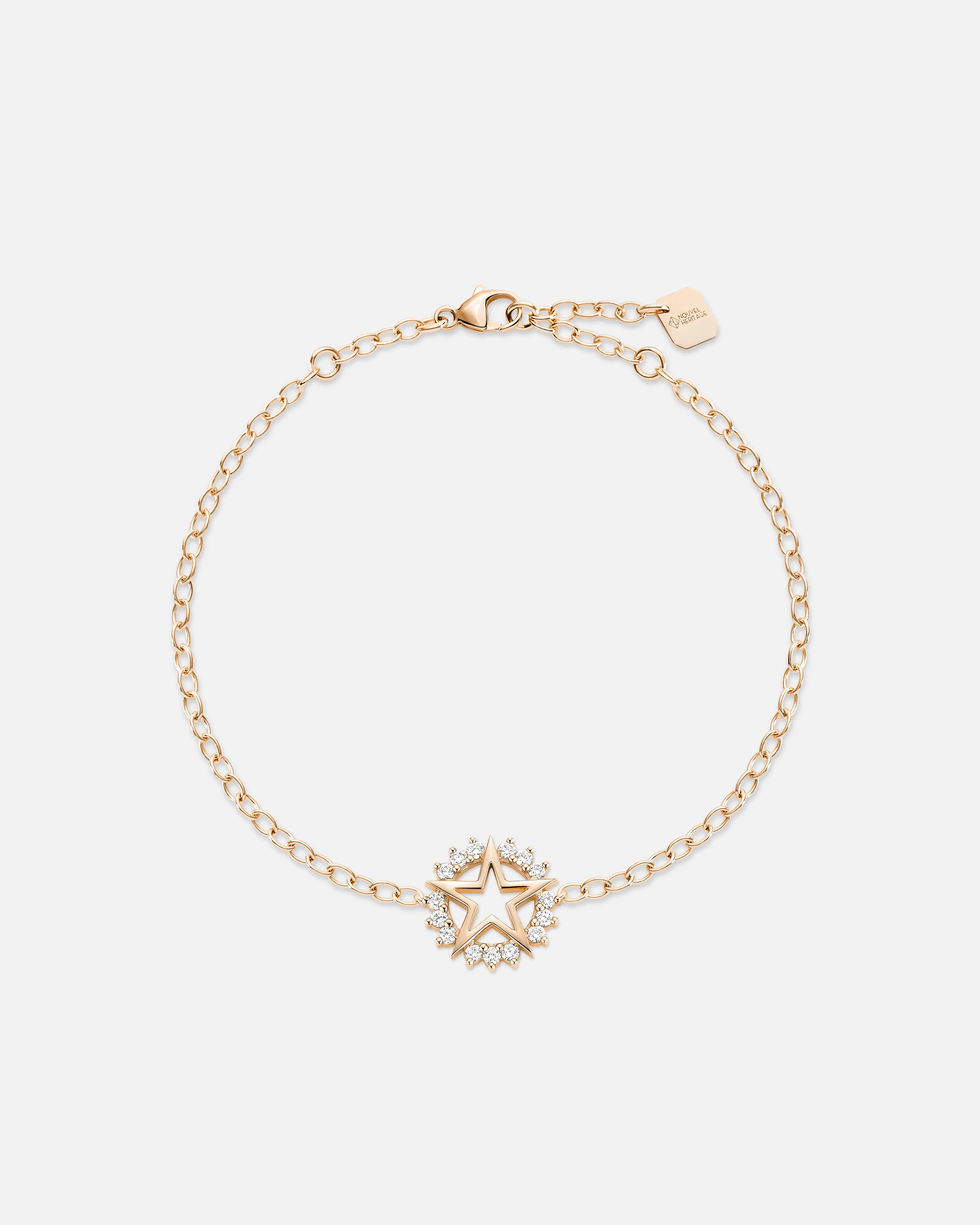 men’s black titanium ring Medium Star Bracelet in Rose Gold