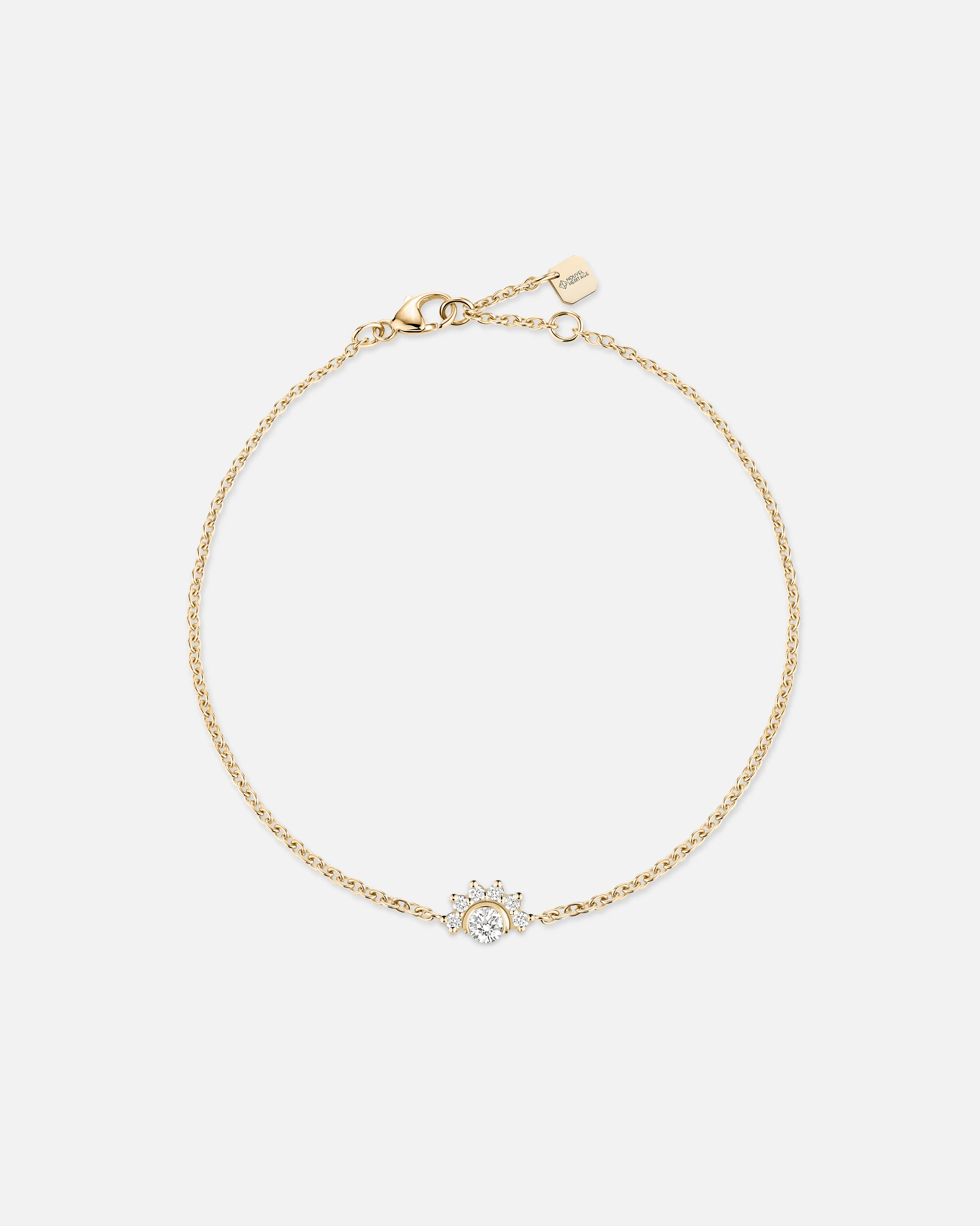 statement silver feather earrings Mystic Diamond Bracelet in Yellow Gold