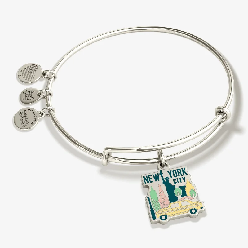 handcrafted filigree ring silver New York City Charm Bangle Bracelet