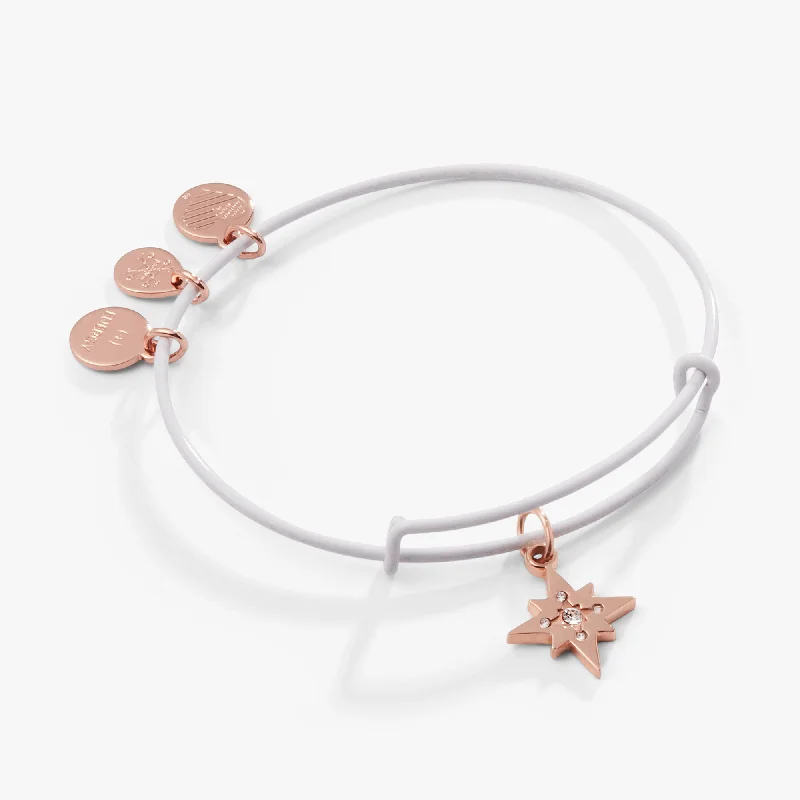 classic gemstone stud earrings North Star Charm Bangle Bracelet, White