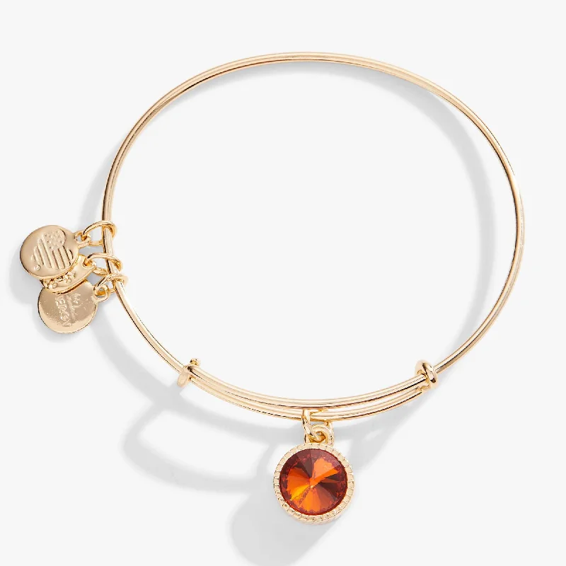 rose gold initial pendant necklace November Birthstone Charm Bangle, Topaz