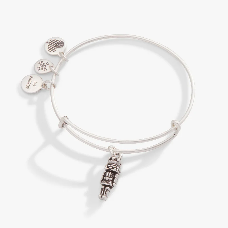 adjustable charm bracelet sterling silver Nutcracker Charm Bangle Bracelet