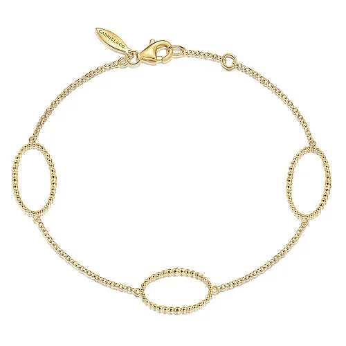 celestial orbit ring set OVAL BEADED LINK BRACELET