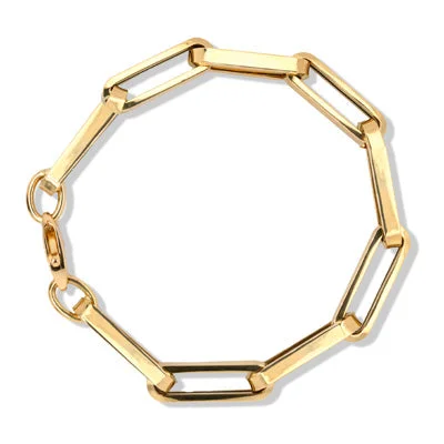sterling silver herringbone chain PAPERCLIP LINK BRACELET
