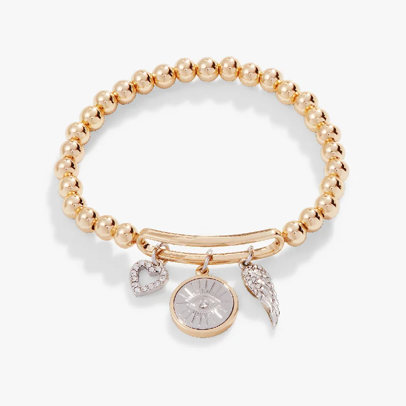 unique diamond eternity band Pavé Evil Eye Stretch Bracelet