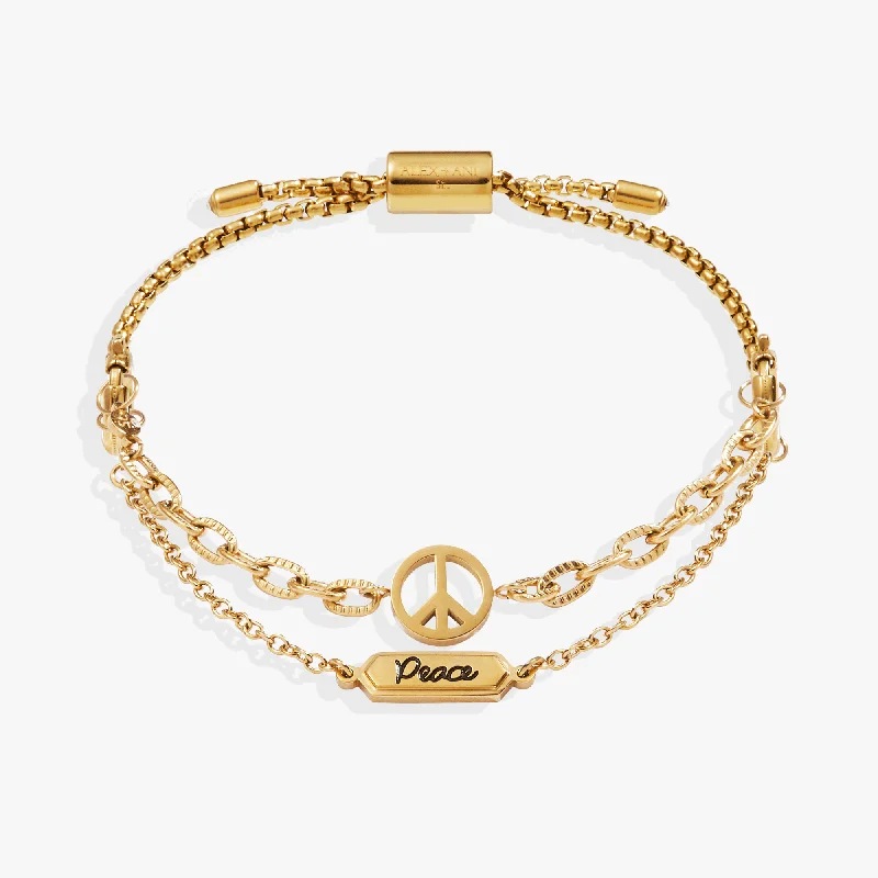 Peace Stranded Bracelet Set