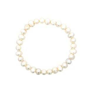 gold mesh bangle bracelet Pearl Freshwater Bracelet