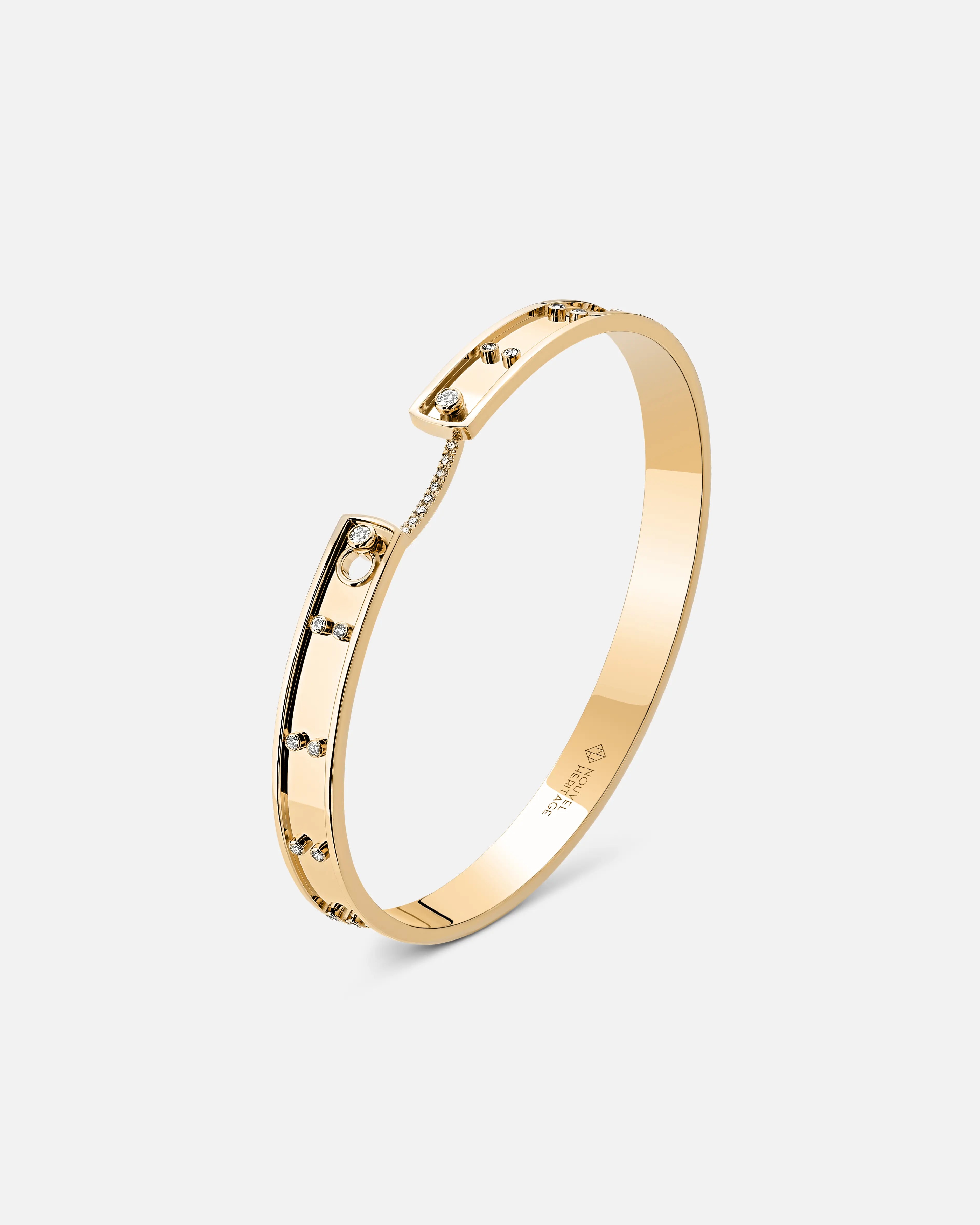 dainty opal nose ring Picnic in Paris Mood Bangle in Yellow Gold