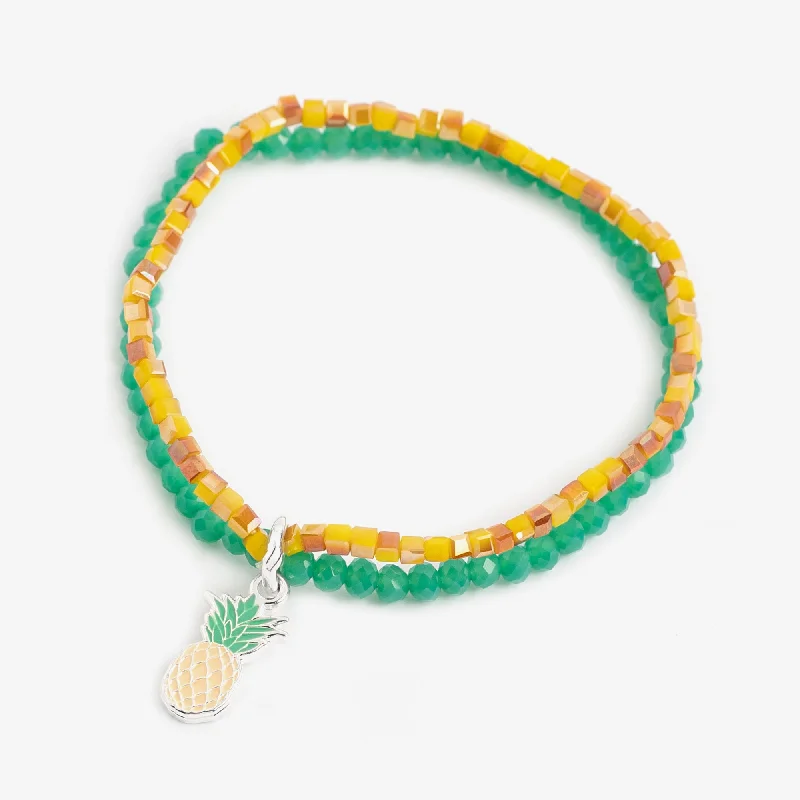 dainty gemstone choker necklace Pineapple Stretch Bracelet