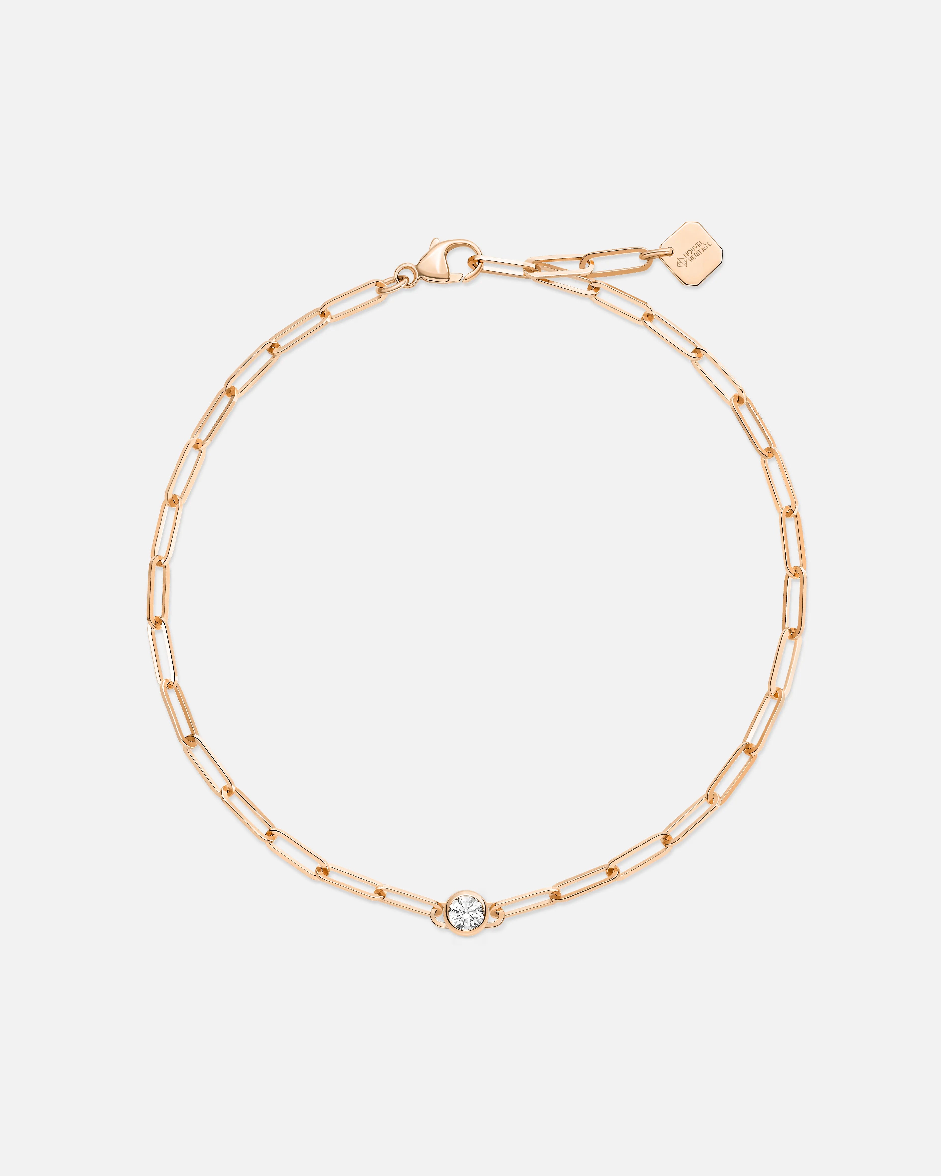 thin gold wire earrings Round Classics Bracelet in Rose Gold