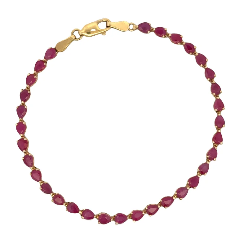 fine silver herringbone necklace Ruby Bracelet