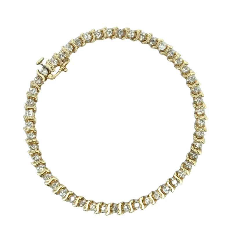 statement gemstone necklace handmade "S" Link Diamond Tennis Bracelet