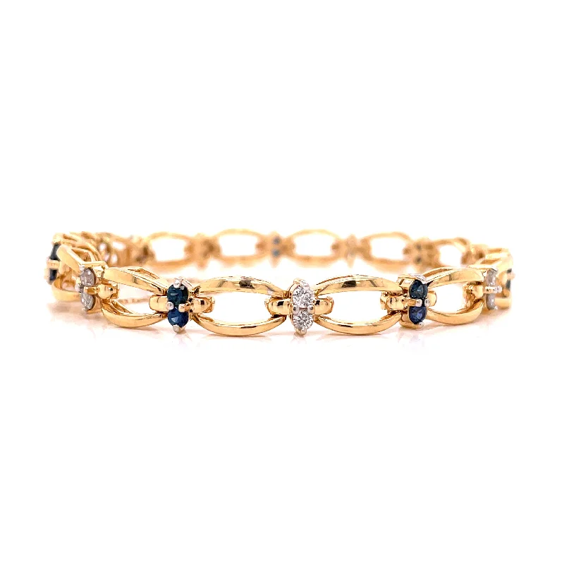 solid gold cartilage hoop SAPPHIRE AND DIAMOND BRACELET