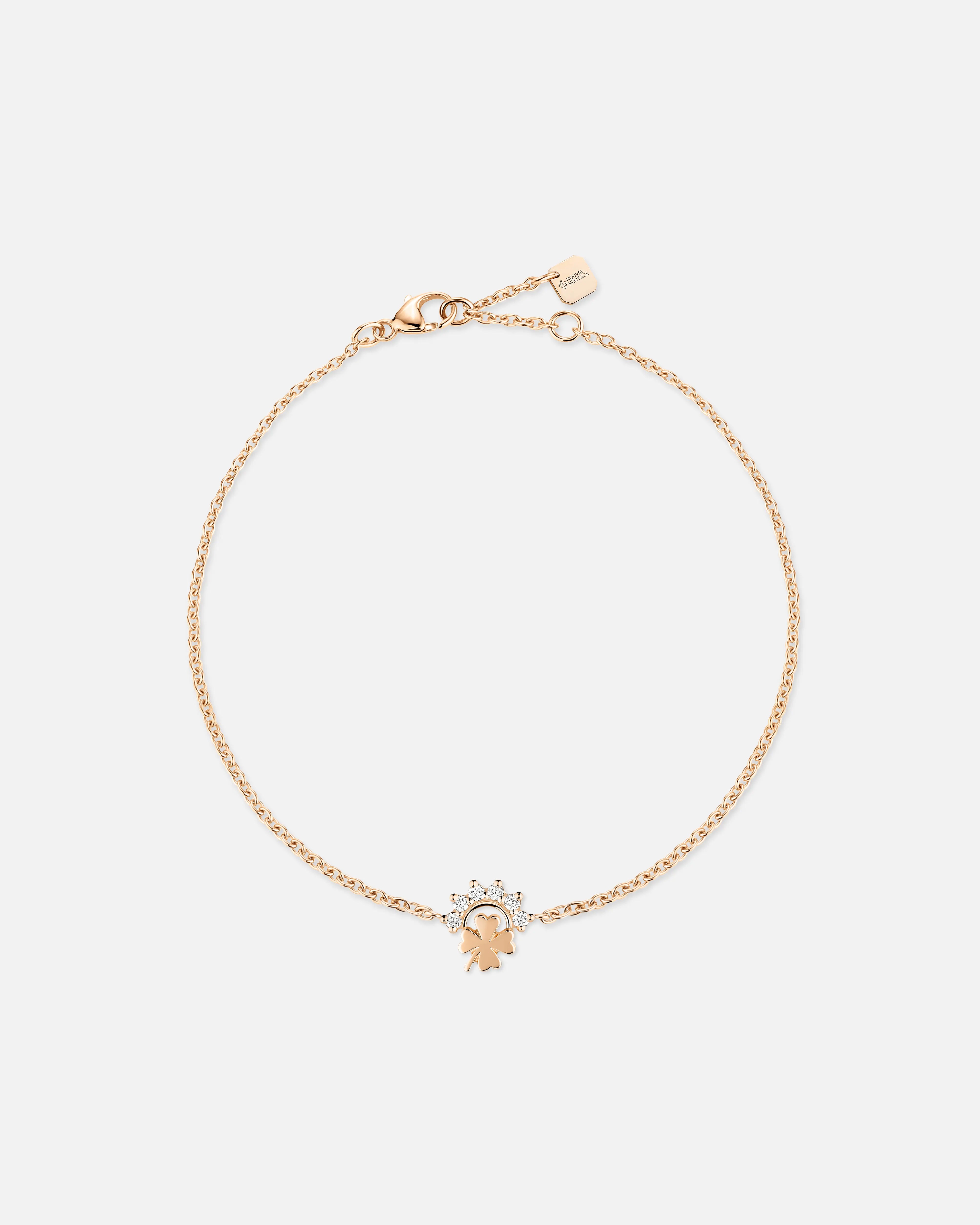 braided wedding ring men Small Luck Bracelet in Rose Gold