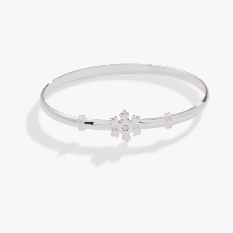 dainty gold chain earrings Snowflake Clip Bangle Bracelet