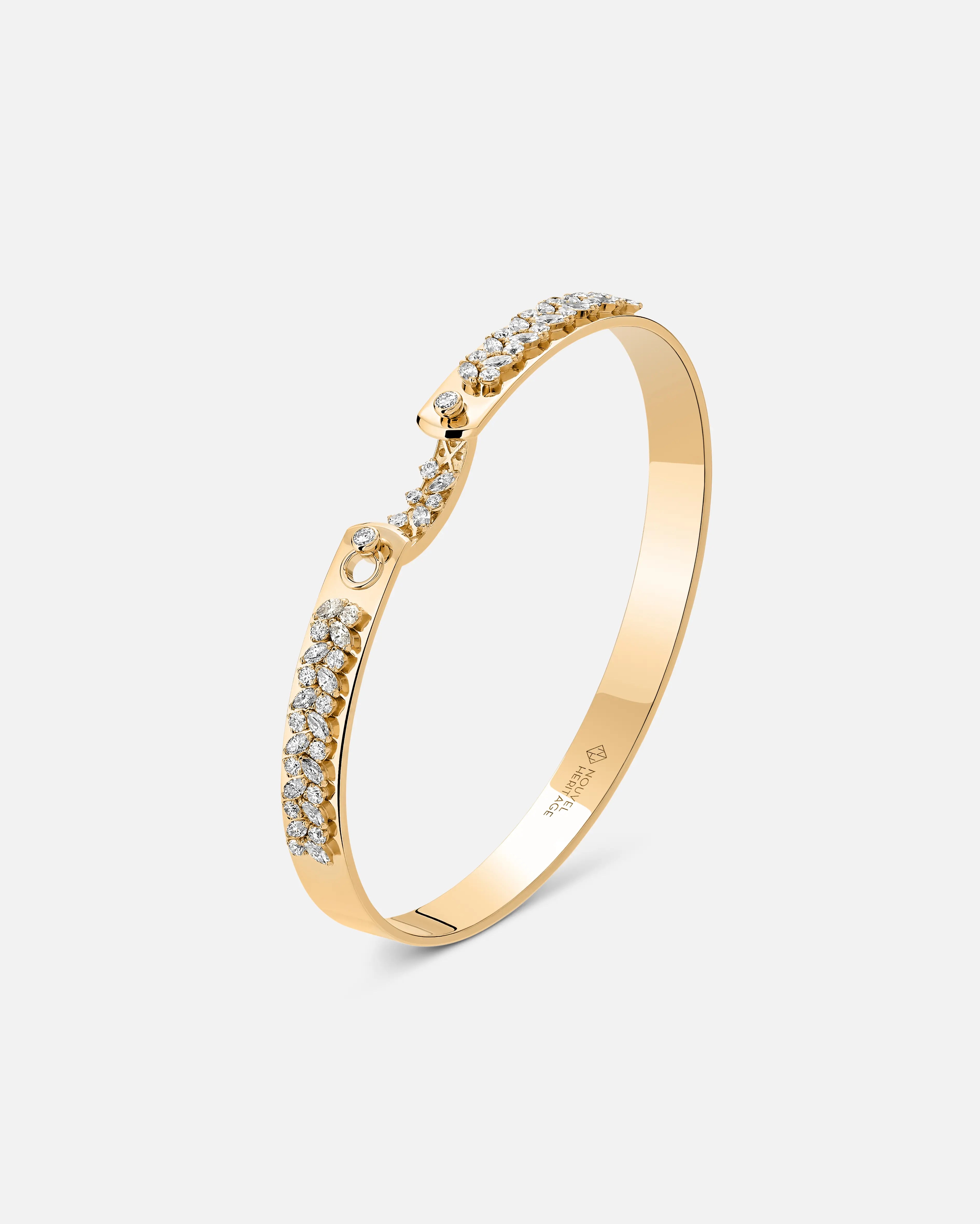 bold gothic vampire ring Soirée Mood Bangle in Yellow Gold
