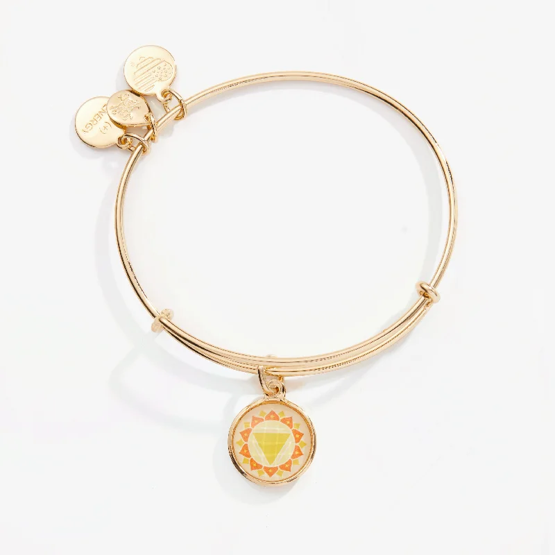 silver hoop earrings small Solar Plexus Chakra Charm Bangle Bracelet