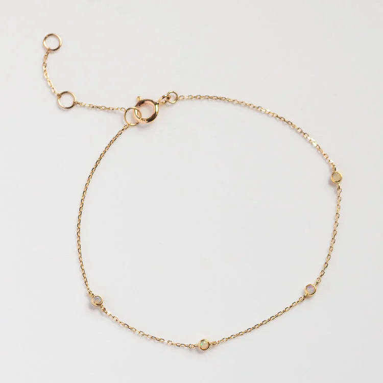 Solid Gold Everyday Opal Bracelet