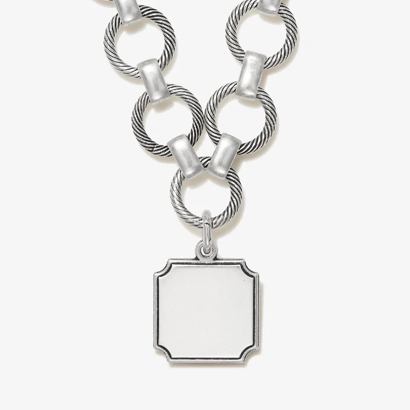 petite diamond promise ring Square Charm Chunky Chain Bracelet