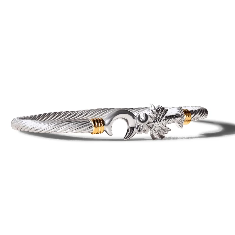 Sterling/14K Yellow & White S.C. Cable Bracelet