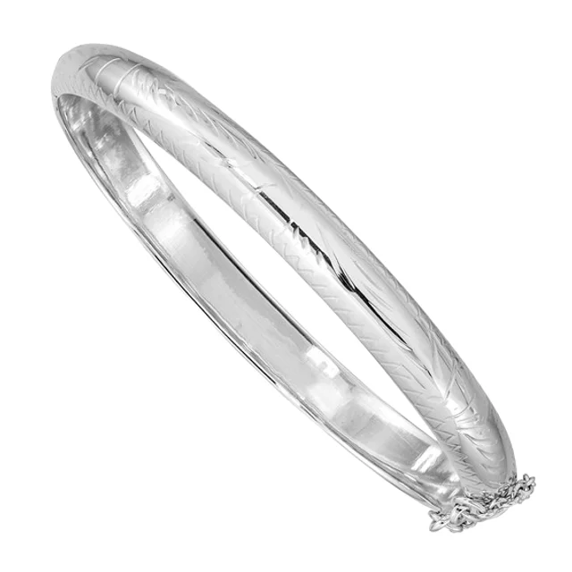 dainty cherry blossom ring Sterling Bangle Bracelet