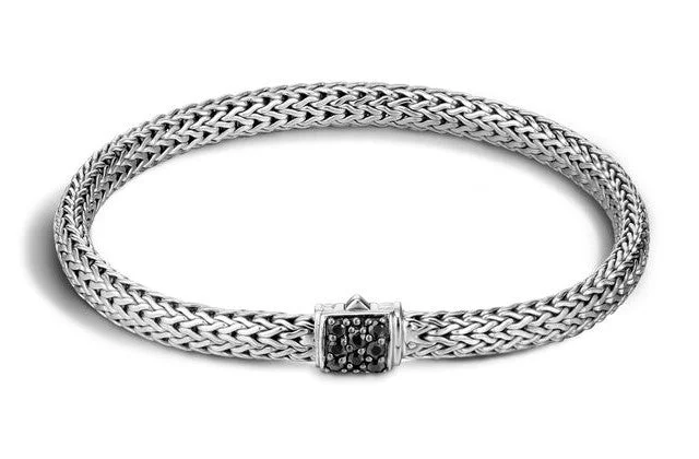 Sterling Silver Black Sapphire Icon Collection Bracelet