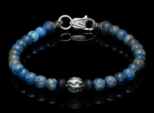 Sterling Silver "BROOKINGS" Dumortierite 8.5 inch Bracelet