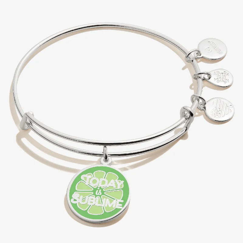 adjustable infinity charm bracelet 'Today is Sublime' Charm Bangle