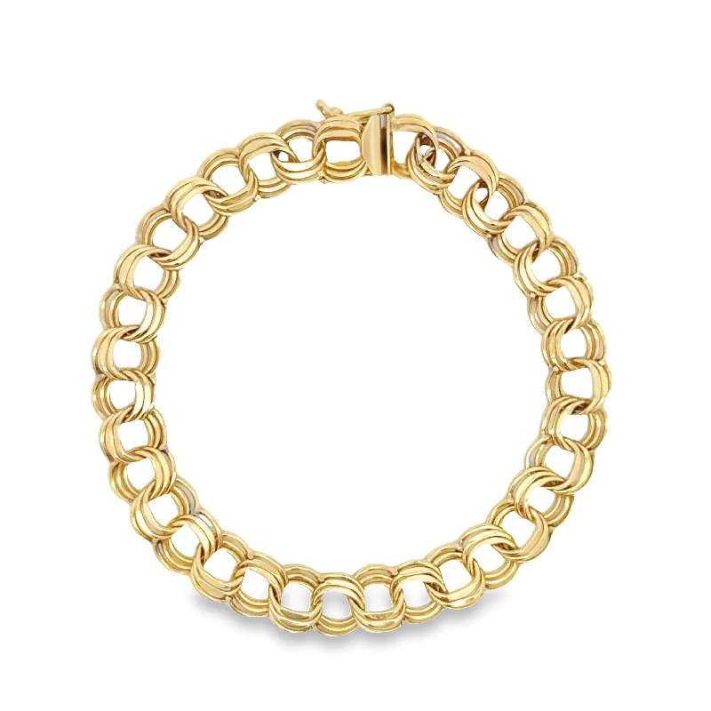 celestial sun and moon pendant Triple Link Charm Bracelet