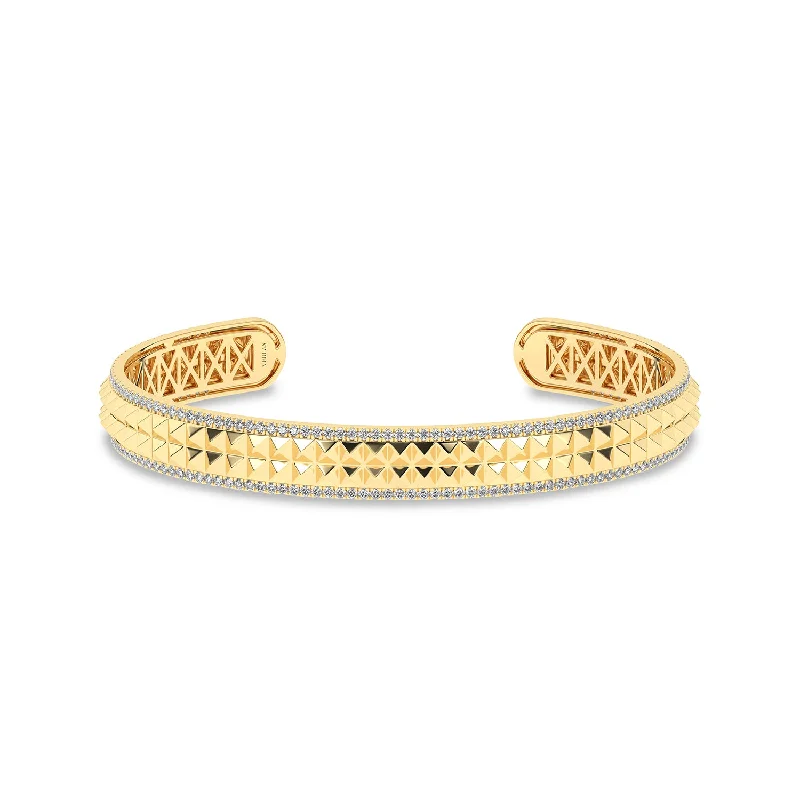 Two-Tier Pyramid Cuff Bracelet